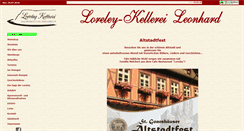 Desktop Screenshot of loreley-kellerei.de