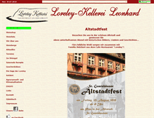 Tablet Screenshot of loreley-kellerei.de